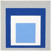 Homage to the Square: Blue, White, Grey - Josef Albers