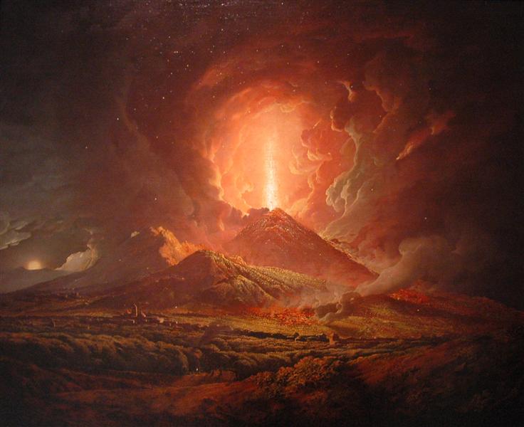 Vesuvius from Portici - Joseph Wright of Derby