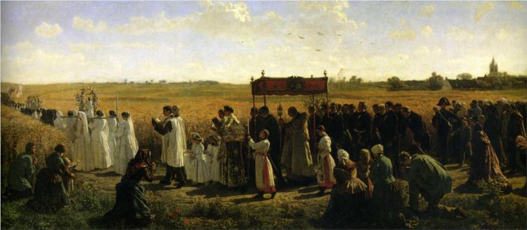 The Blessing of the Wheat in Artois, 1857 - Жюль Бретон