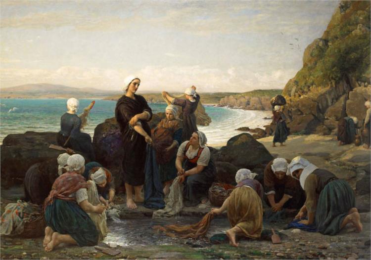 The Washerwomen of the Breton Coast, 1870 - Жуль Бретон