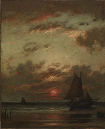 Sunset on the Coast - Jules Dupre
