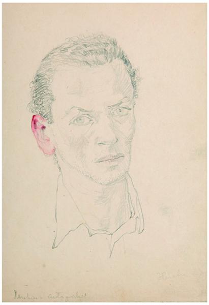 Self-Portrait with One Red Ear - Jules Perahim