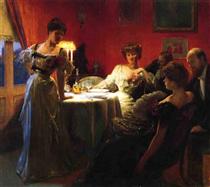 A Supper Party - Julius Stewart
