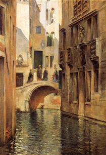 Venetian Canal - Julius Stewart
