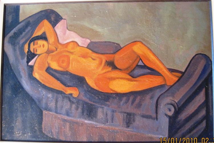 Hommage a Modigliani [Nude], 1930 - Juri Pawlowitsch Annenkow
