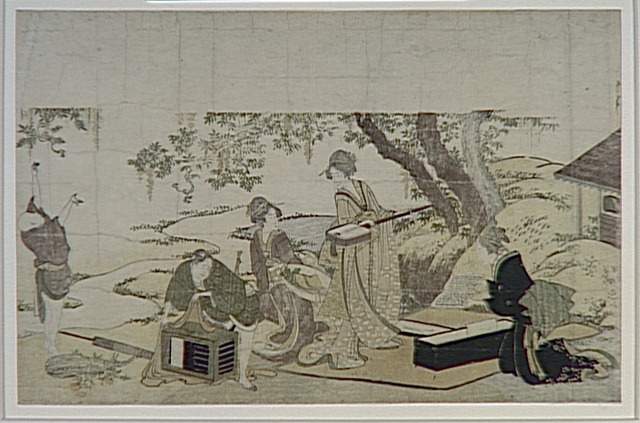 Concert under the Wisteria - Katsushika Hokusai