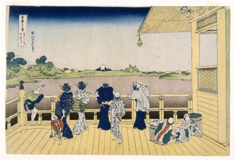 Fuji from the Platform of Sasayedo - Katsushika Hokusai