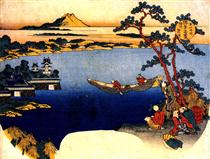 Вид озера Сува - Кацусіка Хокусай