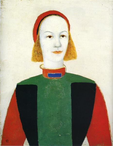 Голова современной девушки, 1932 - Казимир Малевич