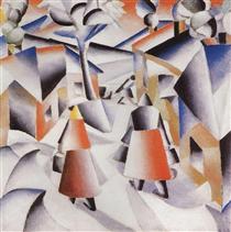 Morning in the Village after Snowstorm - Kazimir Malevich