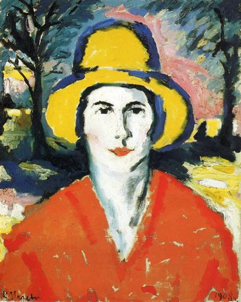 Портрет жінки у жовтому капелюсі, 1930 - Казимир Малевич