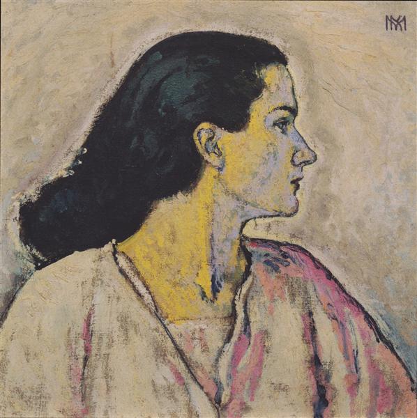 Portrait of a Woman in Profile, c.1912 - Коломан Мозер