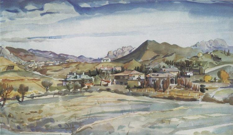 Крымский пейзаж, c.1935 - Константин Богаевский