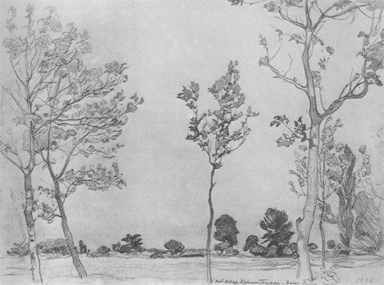 Trees in Baran-Eli, 1906 - Konstantin Fjodorowitsch Bogajewski
