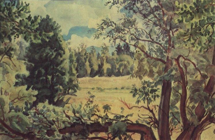 Woodland scene, c.1935 - Constantin Bogaïevski