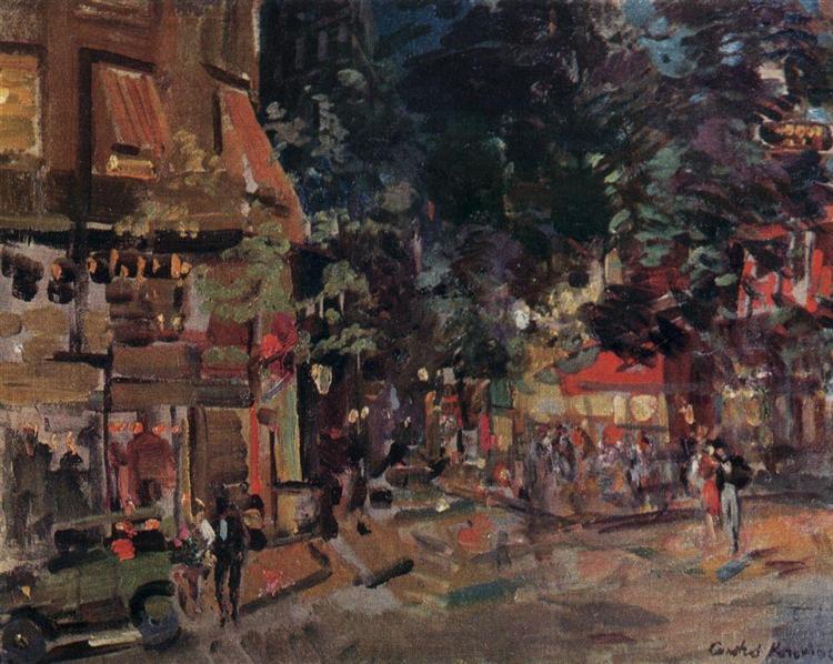 Montmartre in the evening, c.1930 - Костянтин Коровін
