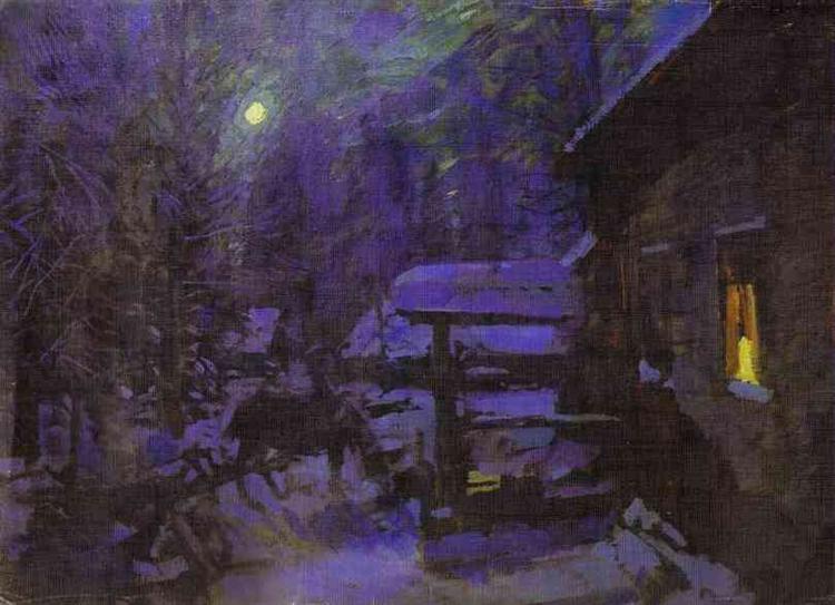 Moonlit Night. Winter, 1913 - Konstantin Korovin