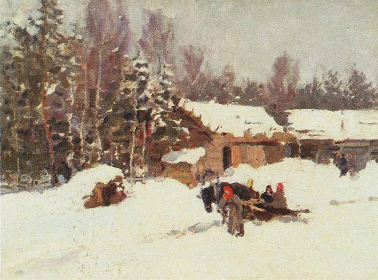 Зимний пейзаж, c.1930 - Константин Коровин