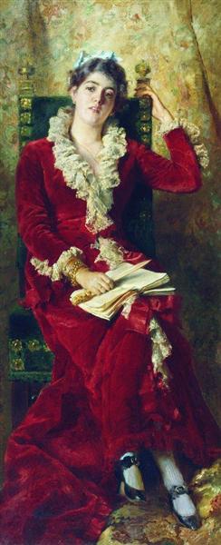 Portrait of Y.Makovskaya, 1881 - Konstantin Makovsky