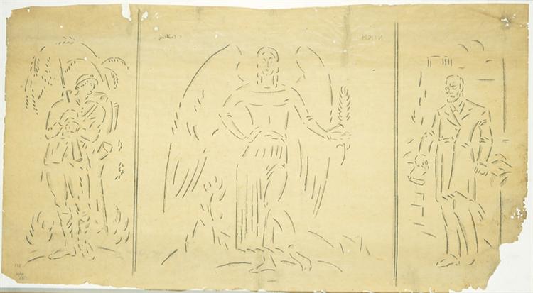Victory Triptych, 1915 - 1919 - Konstantinos Parthenis