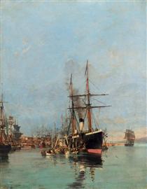 Sailing off Gloucester - Winslow Homer - WikiArt.org