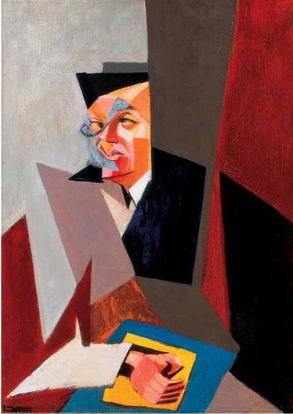 Portrait of Tristan Tzara, 1927 - Лайош Тихань