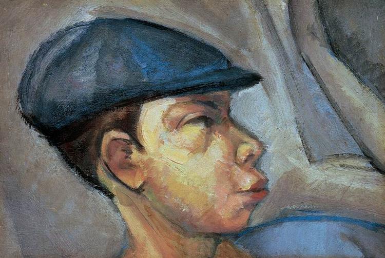 Self-portrait Wearing Cap, 1910 - Lajos Tihanyi