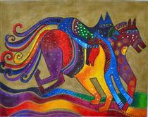 Cavalos Dançantes - Laurel Burch