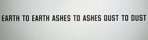 Earth to Earth Ashes to Ashes Dust to Dust, 1970 - Lawrence Weiner