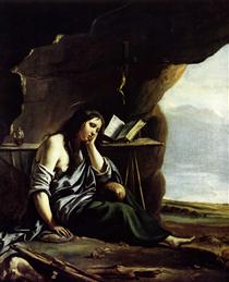 Mary Magdalene in Meditation - Hermanos Le Nain