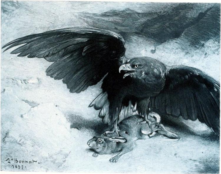 Eagle and rabbit, 1897 - Леон Бонна