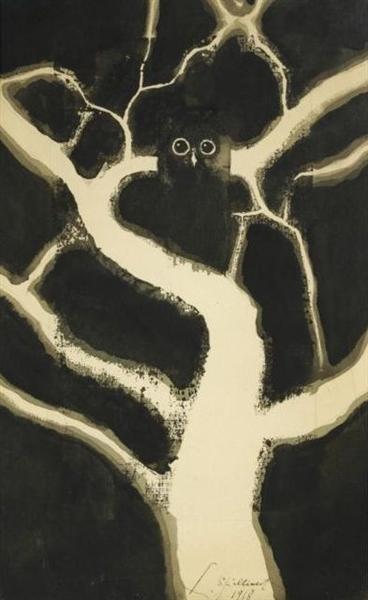 Hibou, 1918 - Leon Spilliaert