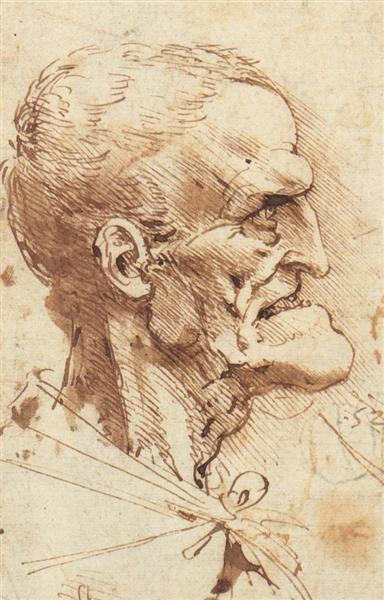 Grotesque Profile, c.1487 - Леонардо да Вінчі