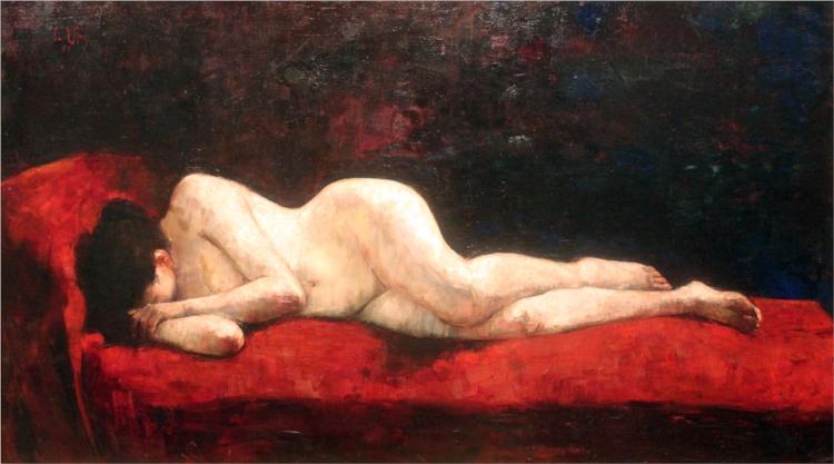 Lying Nude, 1889 - Lesser Ury