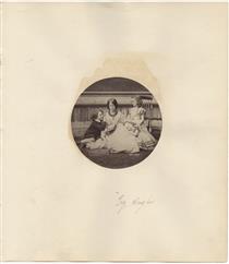 Tryphena Hughes and her children Arthur, Amy, and Agnes - Lewis Carroll
