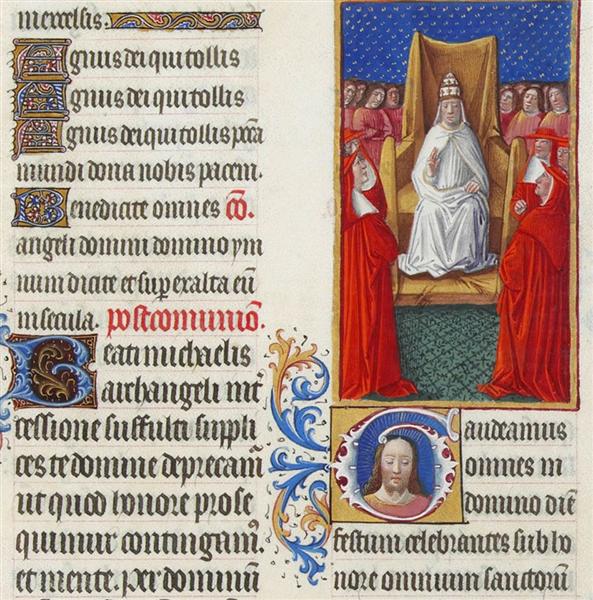 The Pope and His Cardinals - Hermanos Limbourg