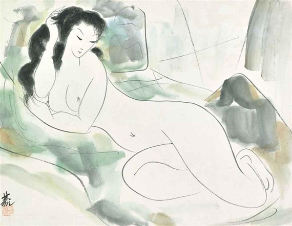 Reclining Nude - Линь Фэнмянь