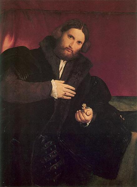 Man with a Golden Paw, c.1527 - Лоренцо Лотто