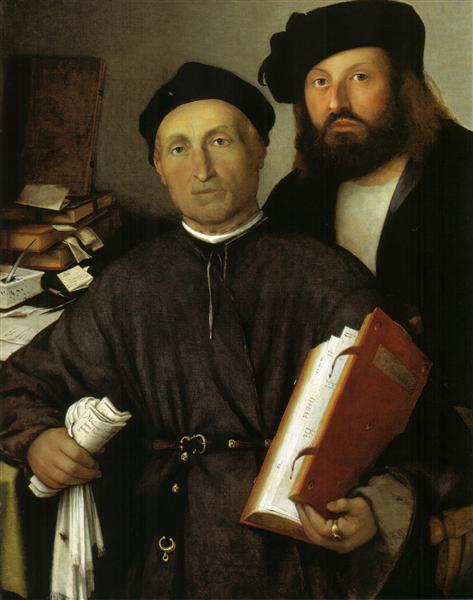 Portrait of Giovanni Agostino della Torre and his son Niccolò, 1515 - Lorenzo Lotto