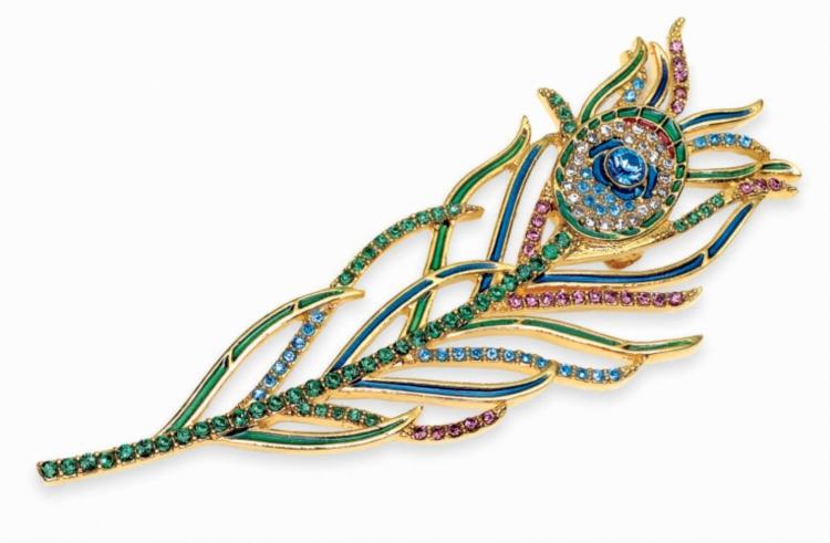 Peacock feather brooch - Louis Comfort Tiffany 