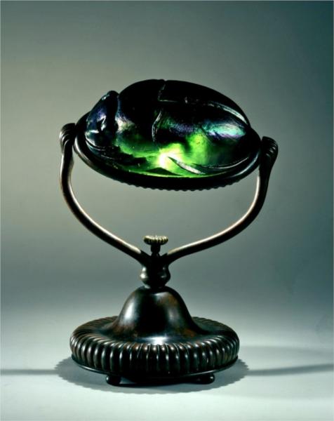 Louis Comfort Tiffany - Louis Tiffany at Tiffany & Co. Favrile Glass Scarab  Brooch