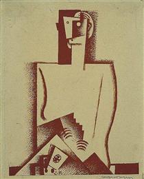 The Cardplayer - Louis Marcoussis