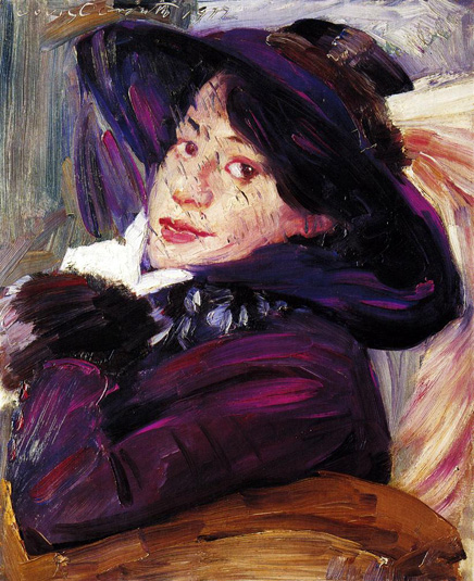 Portrait of a Woman in a Purple Hat, 1912 - Lovis Corinth