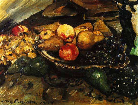 Still Life with Flowers, Skull, and Oak Leaves, 1915 - Ловис Коринт