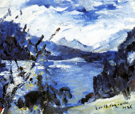 The Walchensee with Mountain Range and Shore, 1925 - Ловис Коринт