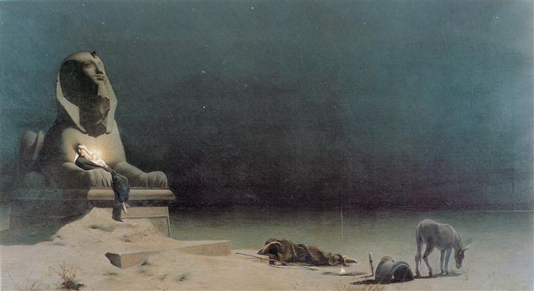 Rest on the Flight into Egypt, 1880 - Люк-Оливье Мерсон