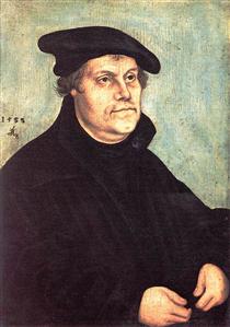 Portrait of Martin Luther - Лукас Кранах Старший