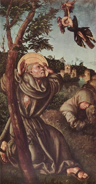 Stigmatization of St. Francis, c.1502 - Lucas Cranach, o Velho