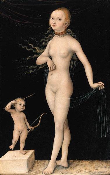 Venus and Cupid, 1525 - Lucas Cranach, o Velho