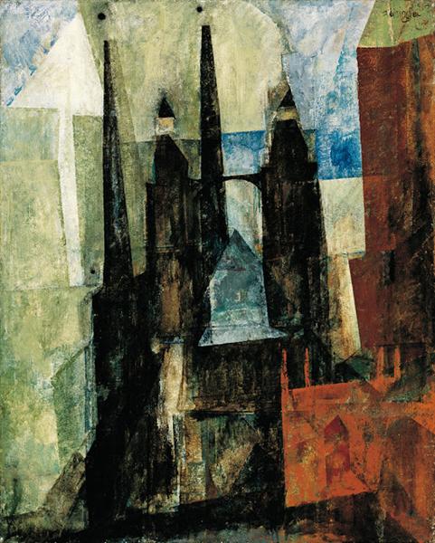 St. Mary's Church with the Arrow, 1930 - Lyonel Feininger